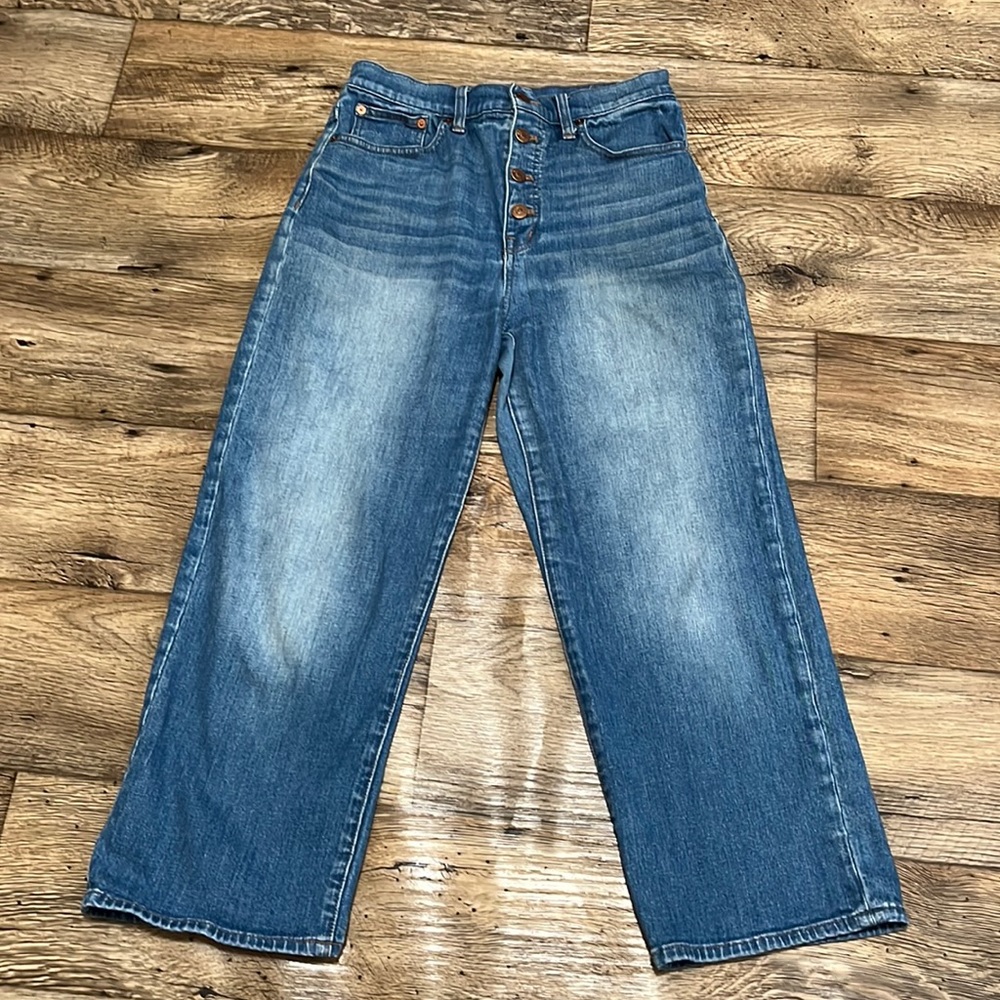 Madewell Women’s Jeans Size 28 Slim Wide Leg Crop Blue Jeans Preowned